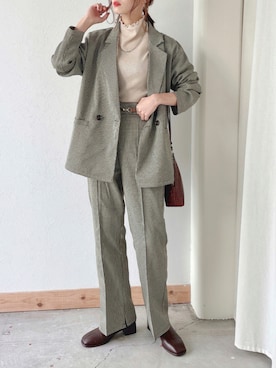 「しまむら（シマムラ）のアイテム（ジャケット/アウター）」を使った、kaoruさん（レディース・158cm）の秋コーディネート