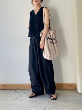 「Crisp（クリスプ）のアイテム（パンツ）」を使った、kaoruさん（レディース・158cm）の夏コーディネート