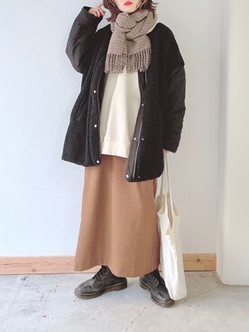 「rectangle（レクタングル）のアイテム」を使った、kaoruさん（レディース・158cm）の冬コーディネート