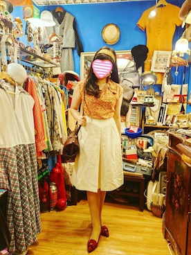 「古着好きな人と繋がりたい」｜「アイテム（パンプス）」を使った、efoistさん（レディース・153cm）の夏コーディネート