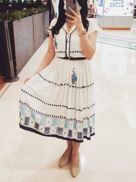 「古着好きな人と繋がりたい」｜「アイテム（パンプス）」を使った、efoistさん（レディース・153cm）の夏コーディネート
