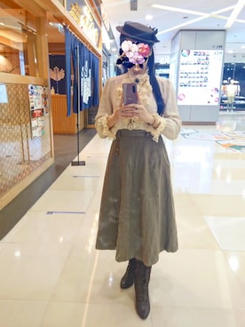 「古着女子」｜「アイテム（その他）」を使った、efoistさん（レディース・153cm）の春コーディネート
