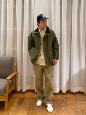 「Barbour（バブアー）のアイテム（その他アウター）」を使った、KAKEKOさん（メンズ・168cm）の冬コーディネート