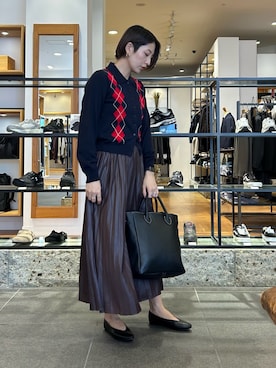 「アイテム（バッグ）」を使った、MAKOTOさん（レディース・162cm）の秋コーディネート