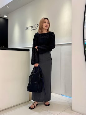 「ODETTE E ODILE（オデットエオディール）のアイテム」を使った、清水　オデット エ オディール スタッフさん（レディース・164cm）の夏コーディネート