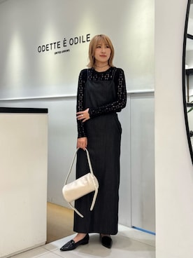 「ODETTE E ODILE（オデットエオディール）のアイテム」を使った、清水　オデット エ オディール スタッフさん（レディース・164cm）の春コーディネート