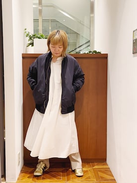 「PUAL CE CIN（ピュアルセシン）のアイテム（ブルゾン）」を使った、pualkisakoさん（レディース・152cm）の春コーディネート