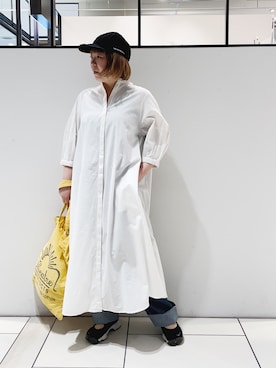 「シアタープロダクツ(THEATRE PRODUCTS)」｜「アイテム（帽子）」を使った、pualkisakoさん（レディース・152cm）の春コーディネート