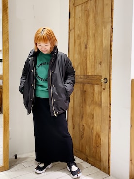 pualkisakoさんの「スタンドネックダウンジャケット」を使ったコーディネート