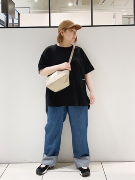 「シアタープロダクツ(THEATRE PRODUCTS)」｜「アイテム（帽子）」を使った、pualkisakoさん（レディース・152cm）の春コーディネート