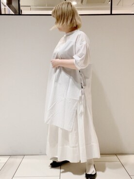 「PUAL CE CIN（ピュアルセシン）のアイテム（チュニック）」を使った、pualkisakoさん（レディース・152cm）の夏コーディネート