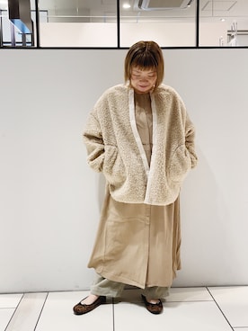 「リバーシブル」｜「アイテム（バレエシューズ）」を使った、pualkisakoさん（レディース・152cm）の冬コーディネート