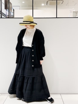 「PUAL CE CIN（ピュアルセシン）のアイテム（アンサンブル）」を使った、pualkisakoさん（レディース・152cm）の春コーディネート