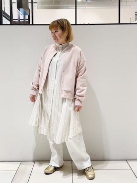 「PUAL CE CIN（ピュアルセシン）のアイテム（ブルゾン）」を使った、pualkisakoさん（レディース・152cm）の春コーディネート