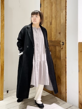 「チュニック」｜「アイテム（その他アウター）」を使った、pualkisakoさん（レディース・152cm）の秋コーディネート
