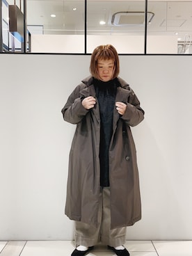 「刺繍」｜「アイテム（ダウンジャケット/コート）」を使った、pualkisakoさん（レディース・152cm）の秋コーディネート