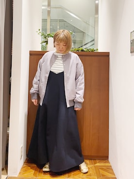 「PUAL CE CIN（ピュアルセシン）のアイテム（ブルゾン）」を使った、pualkisakoさん（レディース・152cm）の春コーディネート