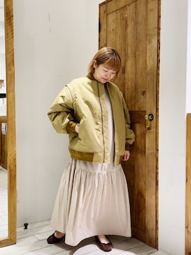 「ノーカラー」｜「アイテム（バレエシューズ）」を使った、pualkisakoさん（レディース・152cm）の秋コーディネート