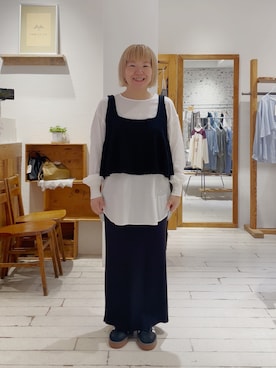 「アイテム（ベスト）」を使った、pualkisakoさん（レディース・152cm）の夏コーディネート