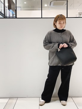 「ミニトート」｜「アイテム（その他シューズ）」を使った、pualkisakoさん（レディース・152cm）の冬コーディネート