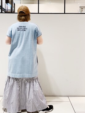「シアタープロダクツ(THEATRE PRODUCTS)」｜「アイテム（帽子）」を使った、pualkisakoさん（レディース・152cm）の春コーディネート