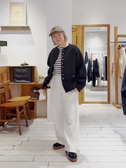 セール】アソート ツイードノーカラージャケット（ノーカラー