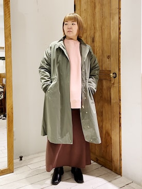 「PUAL CE CIN（ピュアルセシン）のアイテム（その他アウター）」を使った、pualkisakoさん（レディース・152cm）の冬コーディネート