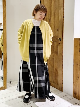 「PUAL CE CIN（ピュアルセシン）のアイテム（ブルゾン）」を使った、pualkisakoさん（レディース・152cm）の秋コーディネート