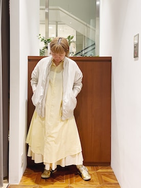 「PUAL CE CIN（ピュアルセシン）のアイテム（ブルゾン）」を使った、pualkisakoさん（レディース・152cm）の春コーディネート