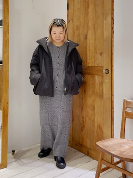 「アイテム（ダウンジャケット/コート）」を使った、pualkisakoさん（レディース・152cm）の秋コーディネート