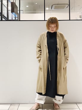 「ロールアップ」｜「アイテム（ワンピース/ドレス）」を使った、pualkisakoさん（レディース・152cm）の冬コーディネート