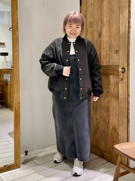 「PUAL CE CIN（ピュアルセシン）のアイテム（ブルゾン）」を使った、pualkisakoさん（レディース・152cm）の冬コーディネート