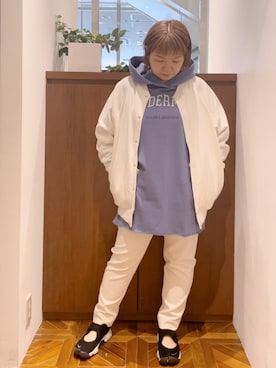 「PUAL CE CIN（ピュアルセシン）のアイテム（ブルゾン）」を使った、pualkisakoさん（レディース・152cm）の春コーディネート