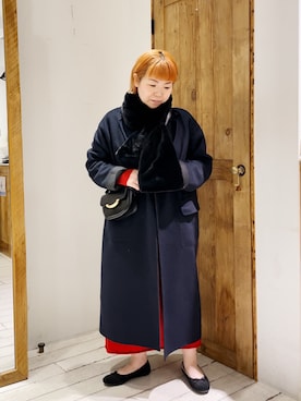 「リバーシブル」｜「アイテム（その他シューズ）」を使った、pualkisakoさん（レディース・152cm）の冬コーディネート