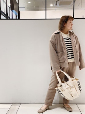 「リバーシブル」｜「アイテム（その他シューズ）」を使った、pualkisakoさん（レディース・152cm）の冬コーディネート