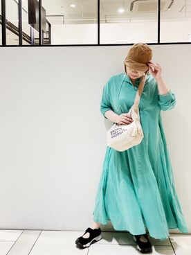 「シアタープロダクツ(THEATRE PRODUCTS)」｜「アイテム（帽子）」を使った、pualkisakoさん（レディース・152cm）の春コーディネート