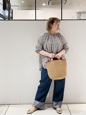 「ロールアップ」｜「アイテム（バレエシューズ）」を使った、pualkisakoさん（レディース・152cm）の夏コーディネート