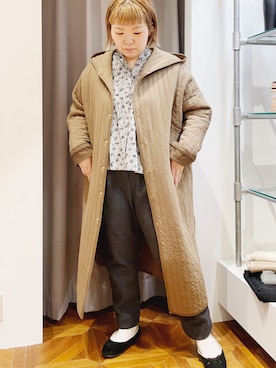 「フレア」｜「アイテム（その他アウター）」を使った、pualkisakoさん（レディース・152cm）の秋コーディネート