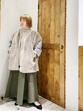「フユコーデ」｜「アイテム（ジャケット/アウター）」を使った、pualkisakoさん（レディース・152cm）の冬コーディネート