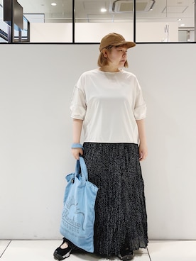 「シアタープロダクツ(THEATRE PRODUCTS)」｜「アイテム（帽子）」を使った、pualkisakoさん（レディース・152cm）の春コーディネート