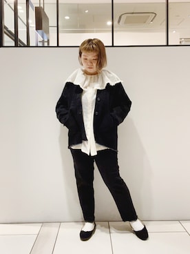 「秋トレンド2021」｜「アイテム（デニムジャケット）」を使った、pualkisakoさん（レディース・152cm）の秋コーディネート