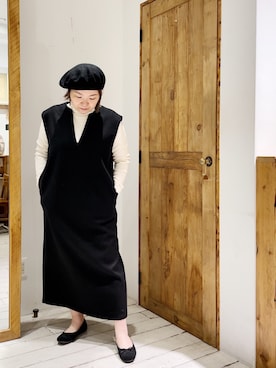 「キーネック」｜「アイテム（その他シューズ）」を使った、pualkisakoさん（レディース・152cm）の秋コーディネート