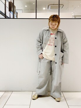 「ヒッコリー」｜「アイテム（その他アウター）」を使った、pualkisakoさん（レディース・152cm）の秋コーディネート