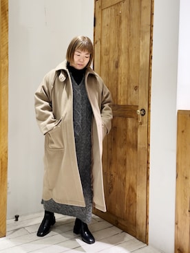 「PUAL CE CIN（ピュアルセシン）のアイテム（その他アウター）」を使った、pualkisakoさん（レディース・152cm）の冬コーディネート