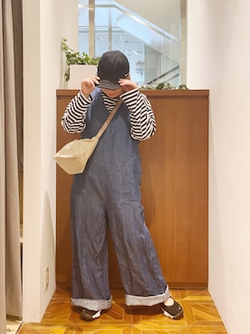 「シアタープロダクツ(THEATRE PRODUCTS)」｜「アイテム（帽子）」を使った、pualkisakoさん（レディース・152cm）の春コーディネート