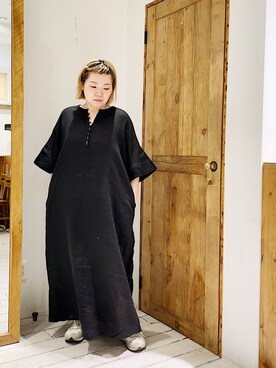 「ノーカラー」｜「アイテム（ワンピース/ドレス）」を使った、pualkisakoさん（レディース・152cm）の春コーディネート