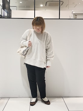 「シアタープロダクツ(THEATRE PRODUCTS)」｜「アイテム（バレエシューズ）」を使った、pualkisakoさん（レディース・152cm）の冬コーディネート