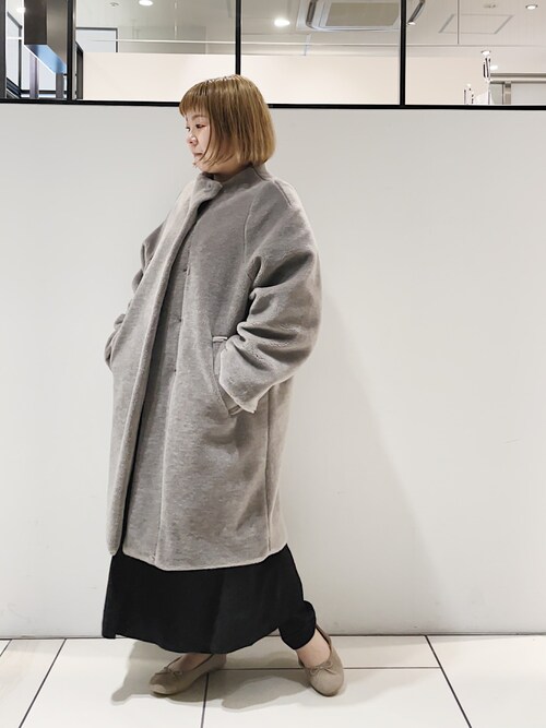 pualcecinpualkisakoさんのノーカラーコートを使ったコーディネート  