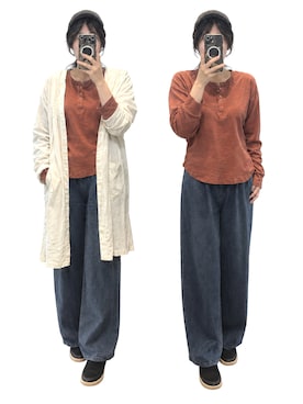 「ap retro（アプレトロ）のアイテム」を使った、𝕐𝕌ℕ 　　さん（レディース・160cm）の秋コーディネート