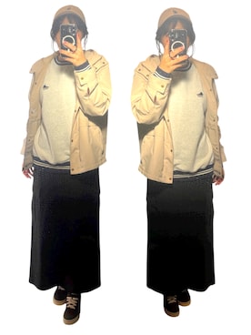 「アイテム（その他アウター）」を使った、𝕐𝕌ℕ ✴︎アラサーママ　　さん（レディース・160cm）の秋コーディネート